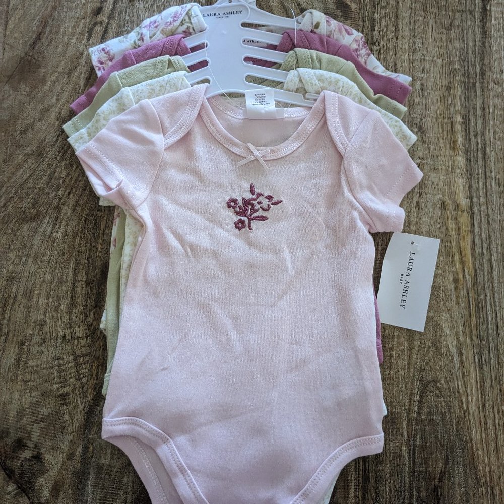 Laura Ashley set of 5 onesies (6-9 months)